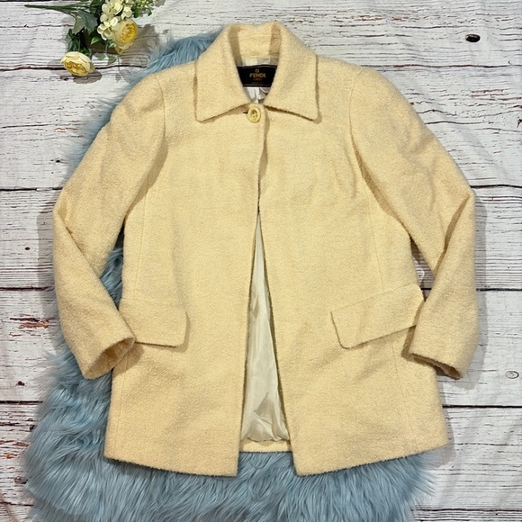 Fendi 365 Vintage Cream Wool Jacket - Picture 1 of 9